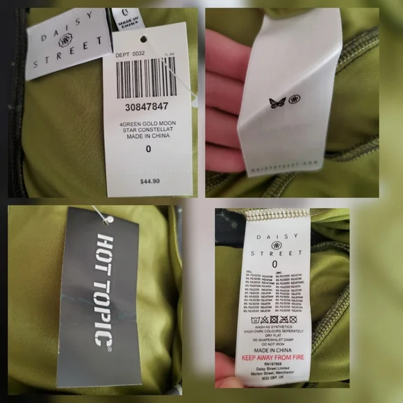 Daisy's Street Gold Constellation Chain Belt Long-sleeve Dress (Plus size) - Picture 12 of 16